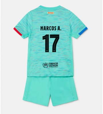 Barcelona Marcos Alonso #17 Tredje trøje Børn 2023-24 Kort ærmer (+ korte bukser)